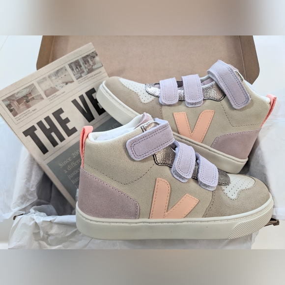 VejaV-10 Mid Shoe - Multicolor/Almond/Peach, Size 1 - Shoes